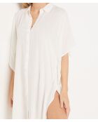Tunique à manches courtes midi Amaris b s24 blanche