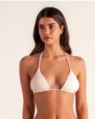 Ecrufarbenes Triangel-Bikinioberteil