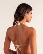 Ecrufarbenes Triangel-Bikinioberteil