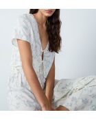 Reese shirt met blauwgroene print