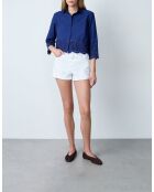 Navyblaues besticktes Hemd Victorine