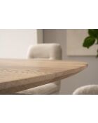 Table chêne massif brossé et huilé lamelle de chêne avec nœuds et fissures naturelle - 180x77x100 cm