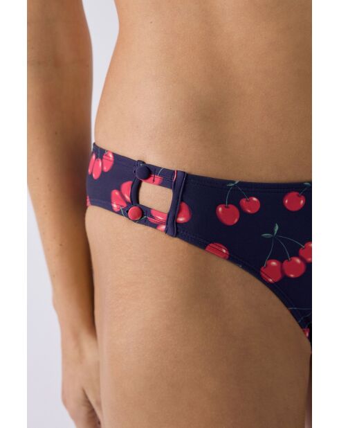 Bikinihose Bacio mit marineblauem Aufdruck