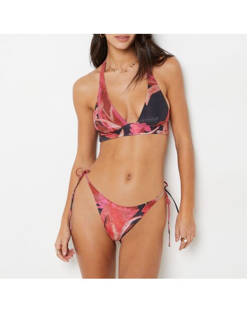 Soutien-gorge triangle sans armature et sans coque Honeymoon imprimé fond brique