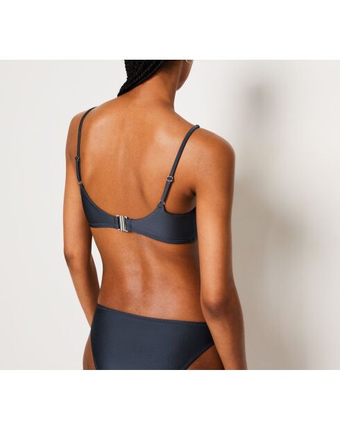 Bralette-BH ohne Bügel und ohne Muschel Strap Swim Anthrazit