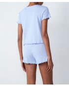 Hemelsblauwe top van Pollin