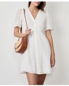 Vestido crudo bordado de verano