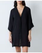 Kimono manche courte Samana b noir
