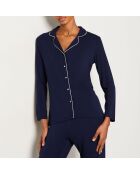 Donkerblauw overhemd Albane