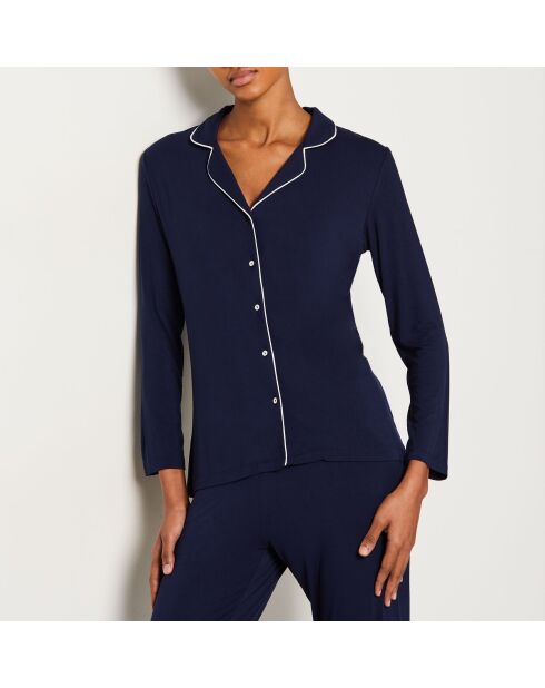 Donkerblauw overhemd Albane