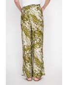 Pantalon en lin mélangé Aria kaki