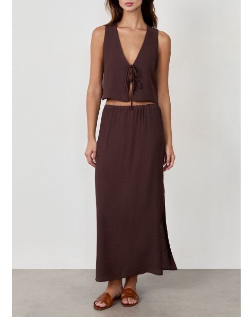 Jupe Annaita marron
