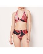 Marineblauer Flitterwochen-Bikinihose mit hoher Taille