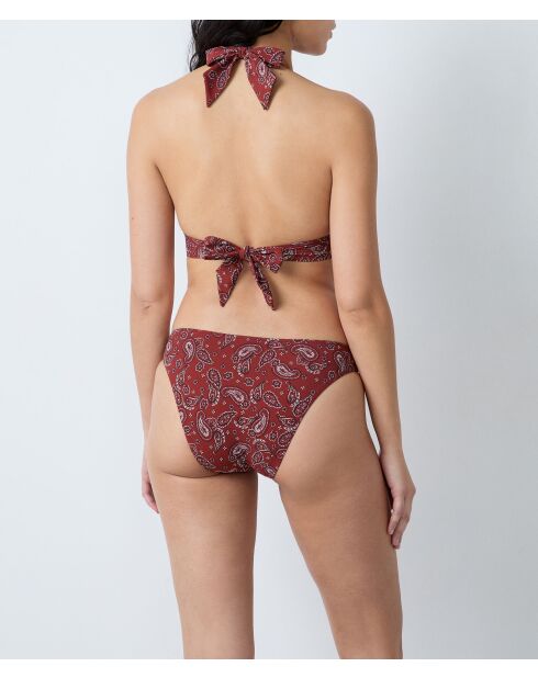 Charliz driehoekige bh zonder beugel en zonder schelp bedrukte baksteenachtergrond