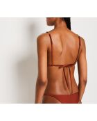 Strap Swim Triangel-BH aus rotem Backstein ohne Bügel und ohne Schale