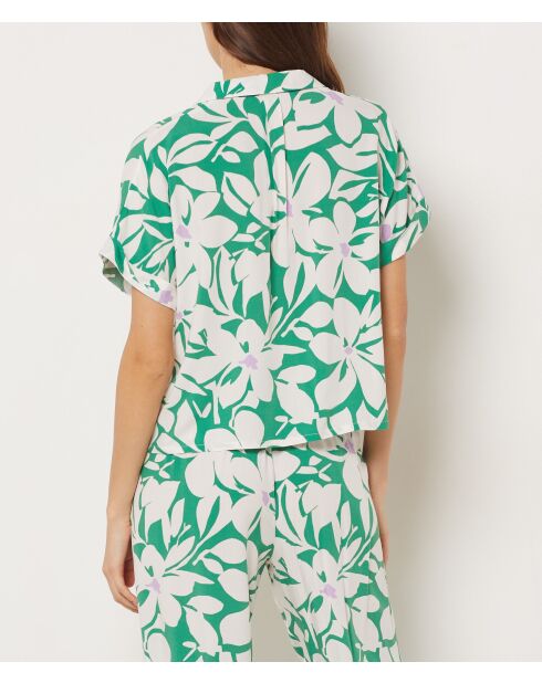 Chemise Vyns imprimée fond verte
