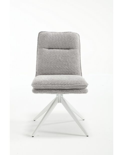 Lot de 2 chaises Valencia gris clair - 51x92x68 cm