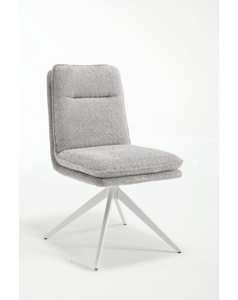 Lot de 2 chaises Valencia gris clair - 51x92x68 cm