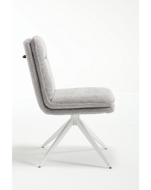 Lot de 2 chaises Valencia gris clair - 51x92x68 cm