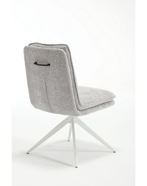 Lot de 2 chaises Valencia gris clair - 51x92x68 cm