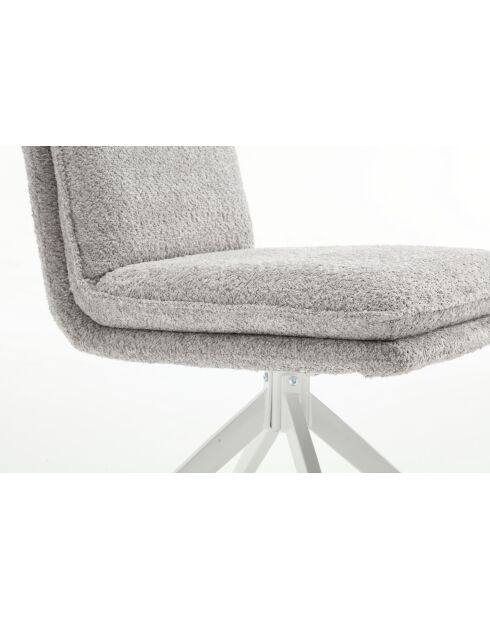 Lot de 2 chaises Valencia gris clair - 51x92x68 cm