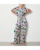 Pantaloni Camelia con stampa multicolor