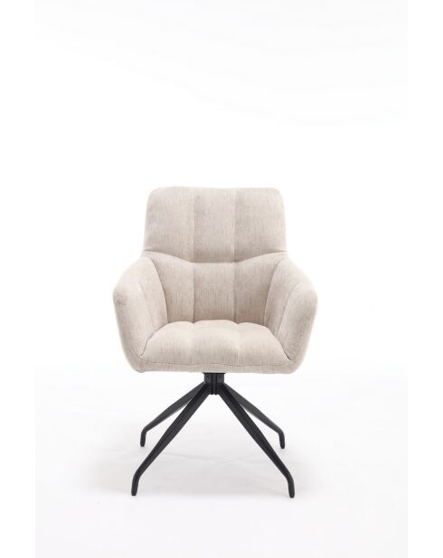 Lot de 2 fauteuils New lars beiges - 61x90x66 cm