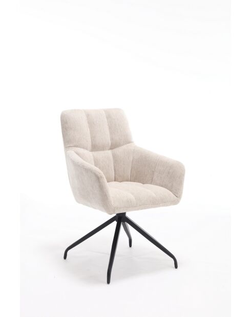 Lot de 2 fauteuils New lars beiges - 61x90x66 cm