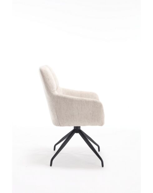 Lot de 2 fauteuils New lars beiges - 61x90x66 cm