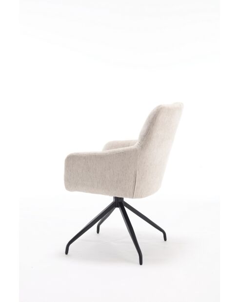 Lot de 2 fauteuils New lars beiges - 61x90x66 cm