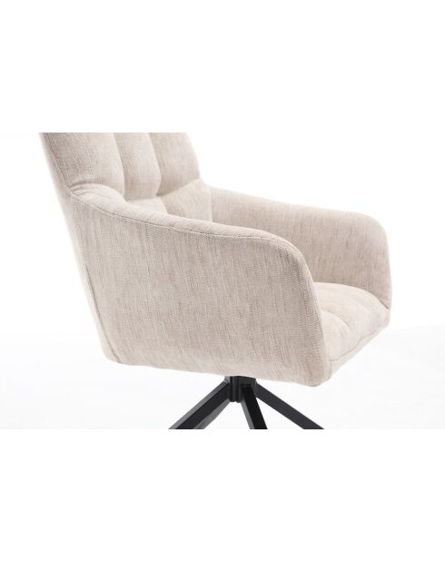 Lot de 2 fauteuils New lars beiges - 61x90x66 cm