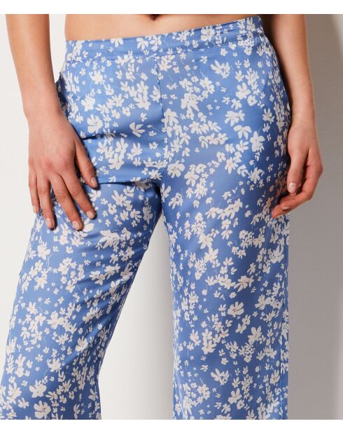 Pantacourt Lavender imprimé fond bleu