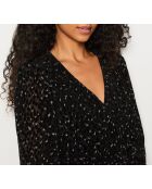 Vestido Melissa con estampado de fondo negro