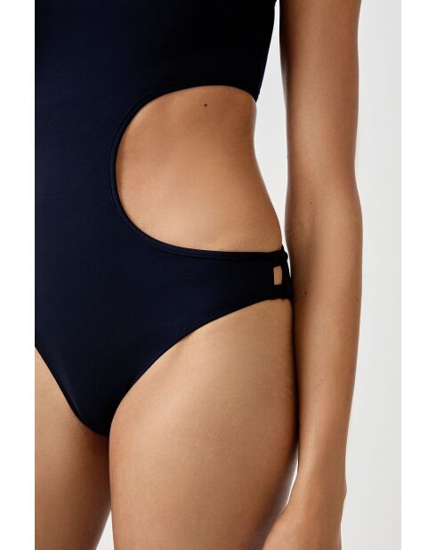 Bañador rosa negro de 1 pieza sin aros