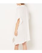 Tunique à manches courtes midi Amaris b s24 blanche