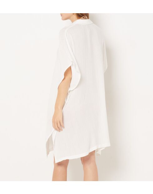 Tunique à manches courtes midi Amaris b s24 blanche