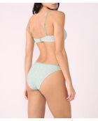 Klassischer Push-up-BH mit Bügel und Muschel, Anchusa-Print auf weißem Hintergrund