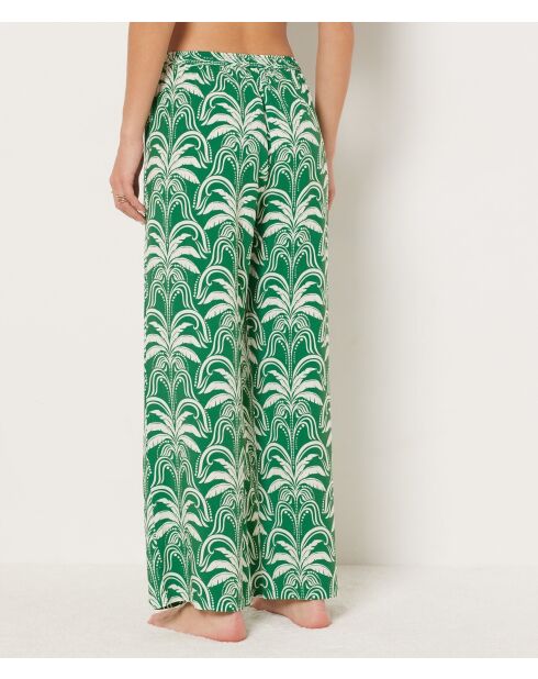 Pantacourt Vijay imprimée fond vert