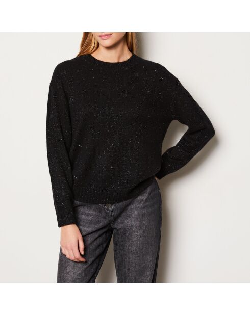 Pull France sequins noir