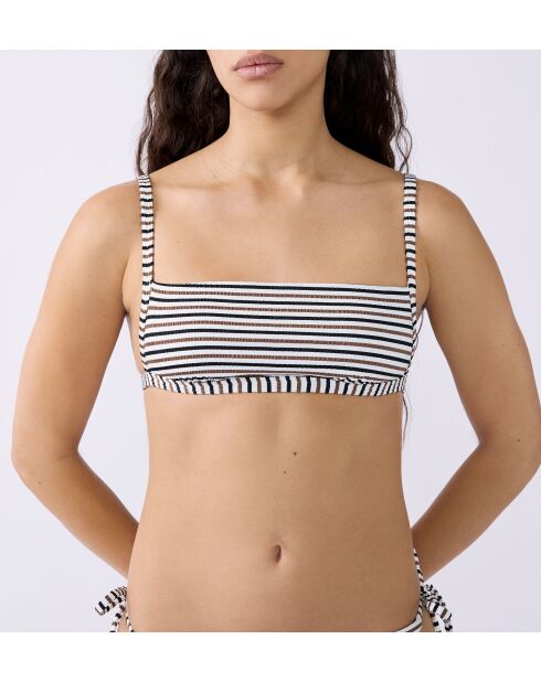 Mehrfarbiger Ajo-BH ohne Bügel, Stirnband und ohne Schale