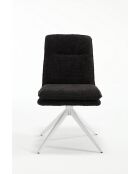 Lot de 2 chaises Valencia gris noir foncé - 51x92x68 cm