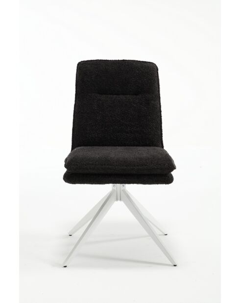 Lot de 2 chaises Valencia gris noir foncé - 51x92x68 cm