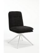 Lot de 2 chaises Valencia gris noir foncé - 51x92x68 cm