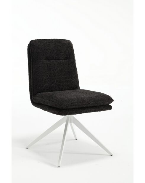 Lot de 2 chaises Valencia gris noir foncé - 51x92x68 cm