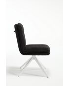 Lot de 2 chaises Valencia gris noir foncé - 51x92x68 cm