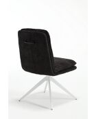 Lot de 2 chaises Valencia gris noir foncé - 51x92x68 cm