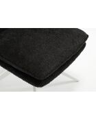 Lot de 2 chaises Valencia gris noir foncé - 51x92x68 cm