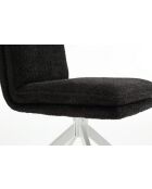 Lot de 2 chaises Valencia gris noir foncé - 51x92x68 cm