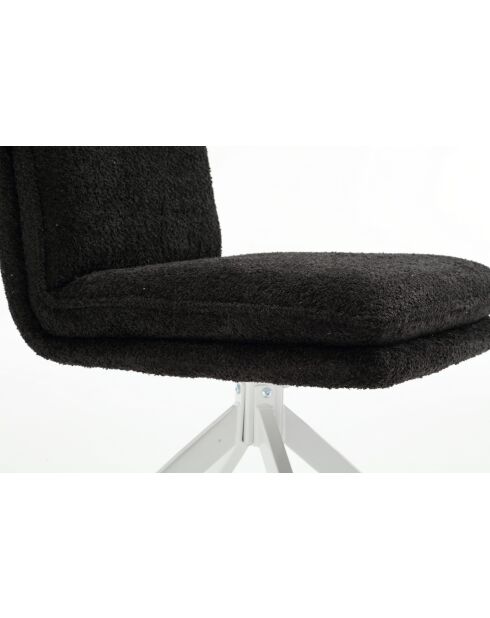 Lot de 2 chaises Valencia gris noir foncé - 51x92x68 cm