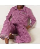 Violettes floristisches Hemd